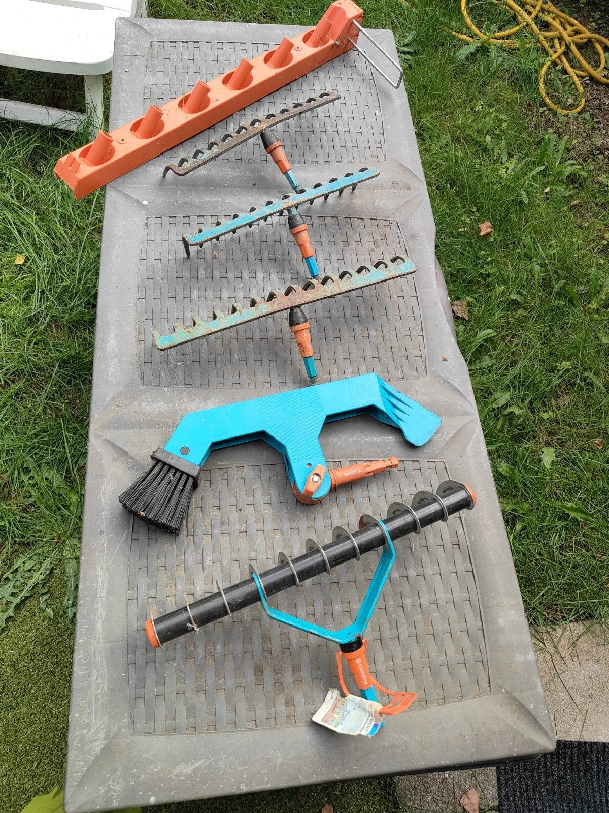Gardena Combisystem Tuin Gereedschap - Harken, Bezem, Sch, Ophalen, Gebruikt, Hark, Gardena