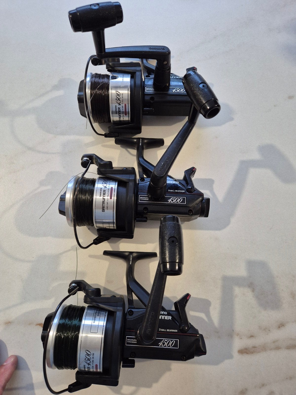 Shimano Baitrunner USA A Molen (3 stuks)Old School, Ophalen of Verzenden, Gebruikt, Molen