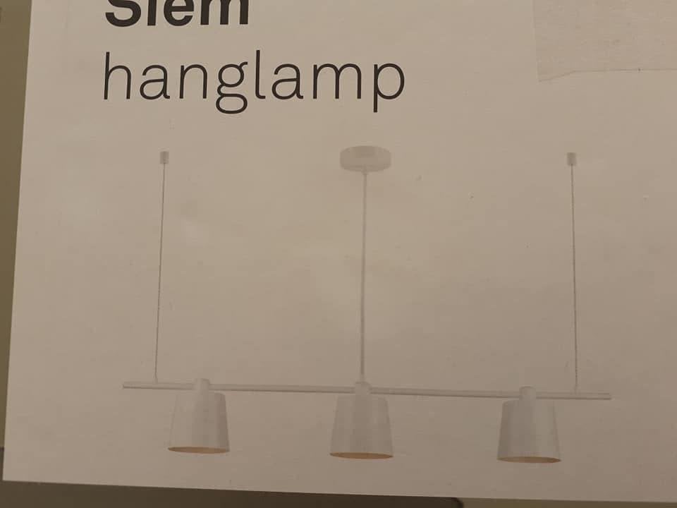 Hanglamp, 3-kaps. Ongebruikt, Ophalen of Verzenden, Nieuw, Kunststof, E27 (groot)