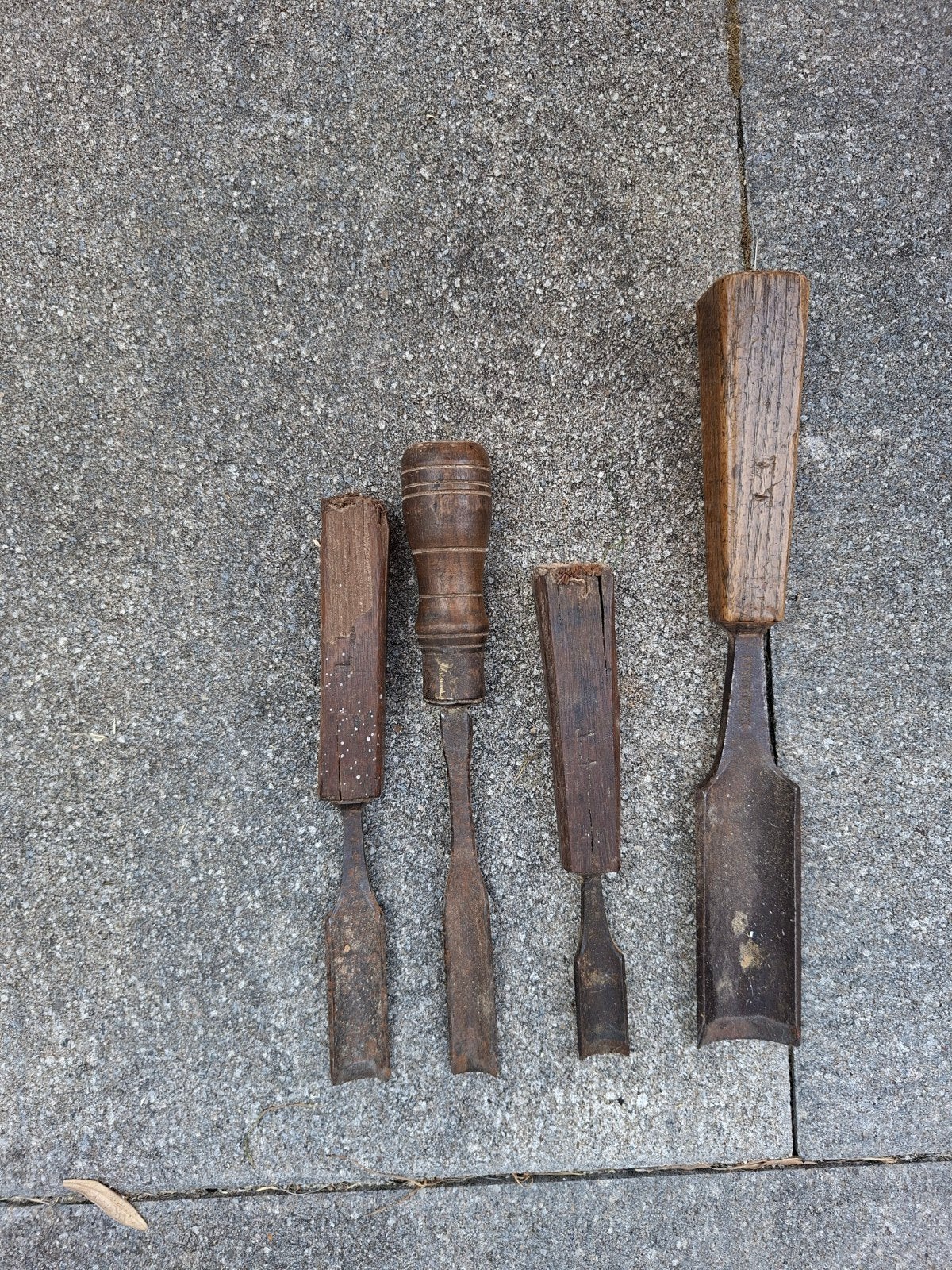 Antieke Houtbeitels gutsen Set - 4 Stuks, Ophalen