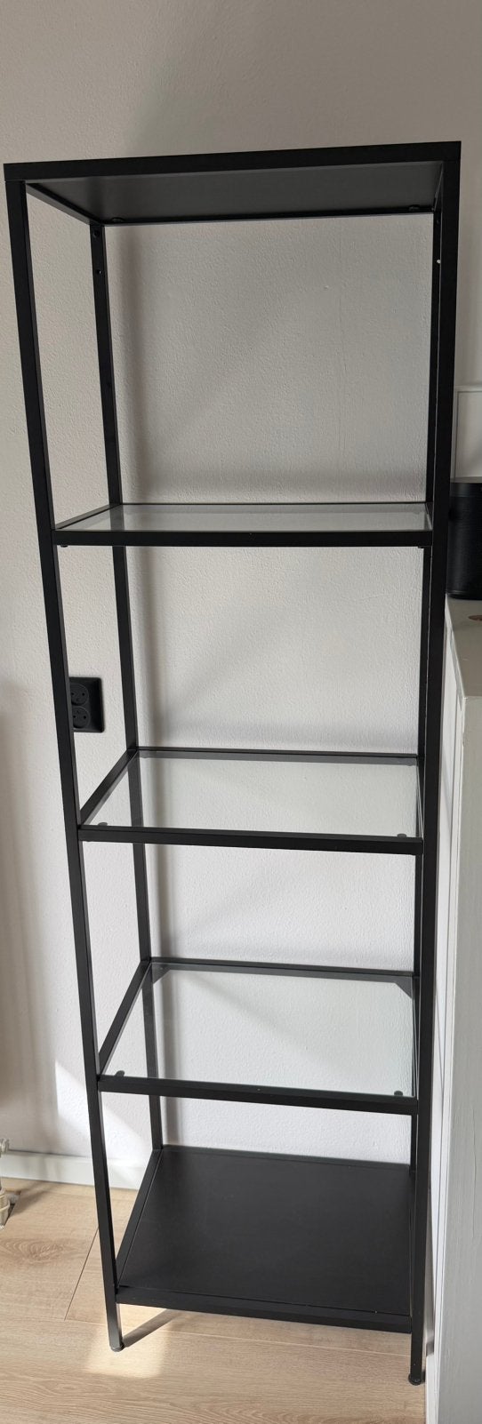 Open kast met glazen schappen, Ophalen of Verzenden, Zo goed als nieuw