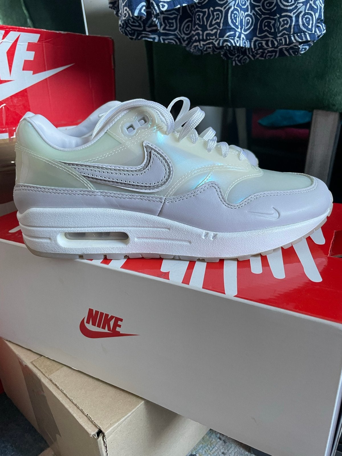 Nike Air Max 1 showmodel faillissementsverkoop perfecte staa, Ophalen of Verzenden, Zo goed als nieuw, Wit, Sneakers of Gympen
