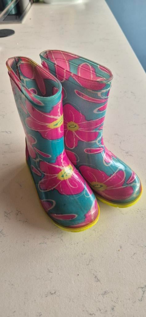 Leuke kinder regenlaarzen maat 29 met bloemenprint, Gebruikt, Jongen of Meisje, Ophalen of Verzenden, Laarzen