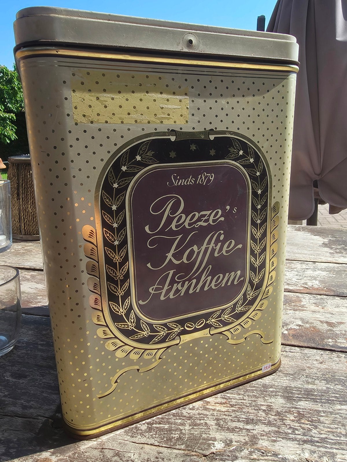 Brocante Peeze koffieblik, Ophalen of Verzenden, Overige