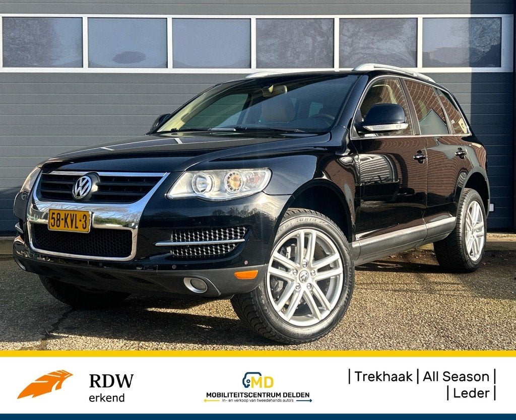 Volkswagen TOUAREG 3.6 V6 FSI HIGHLINE+ / Leder / Trekhaak /, Auto's, Volkswagen, Automaat, Zwart, Leder, Touareg