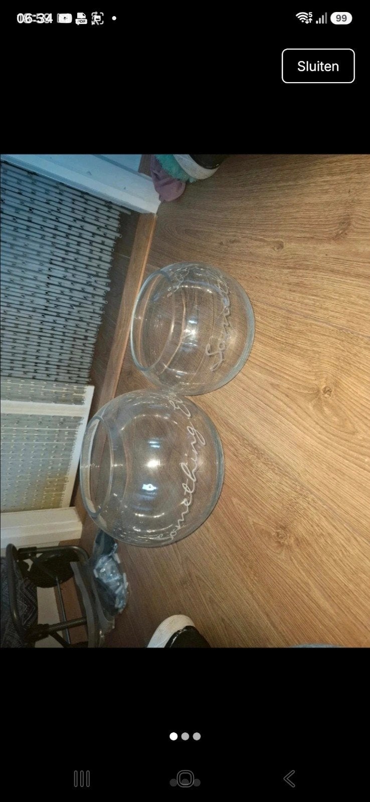 Riviera Maison glazen bowls met tekst, Huis en Inrichting, Ophalen of Verzenden