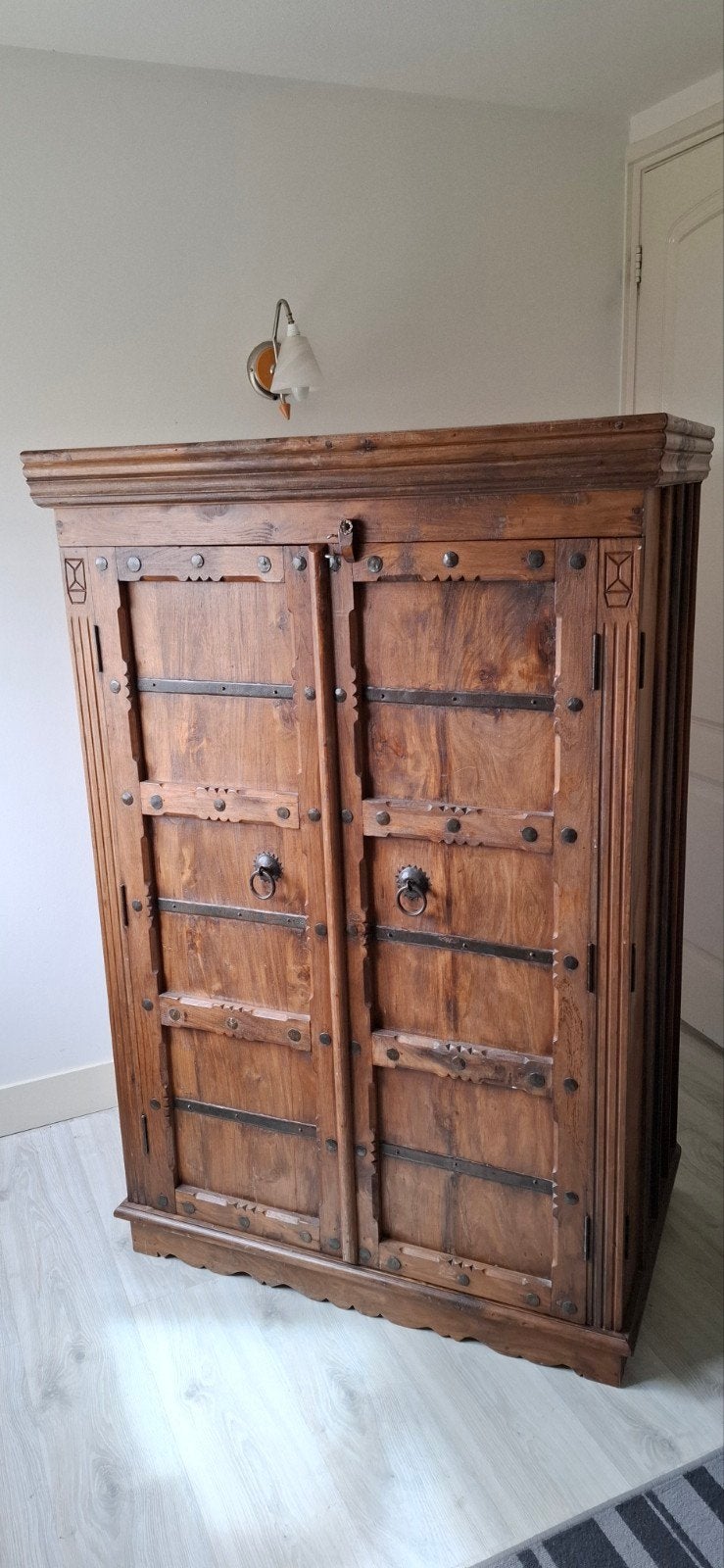 Massieve Koloniale Computer/Opbergkast - 100x58x150 cm, Huis en Inrichting, Ophalen of Verzenden