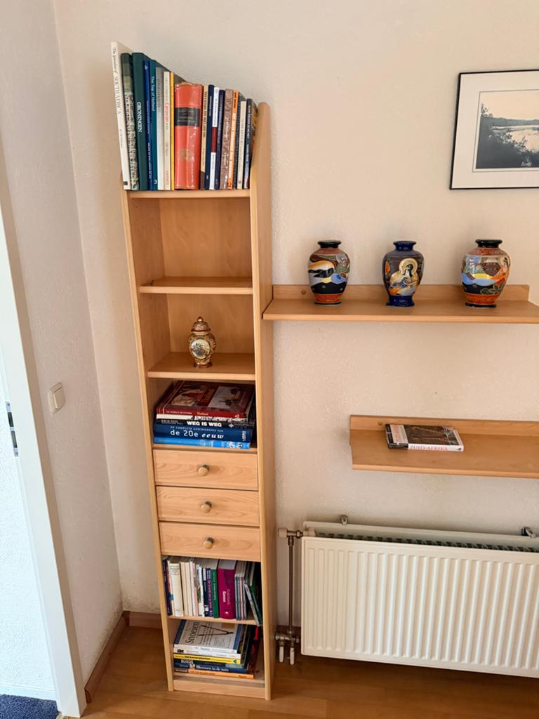Wandkast met lades en planken, Huis en Inrichting, Kasten | Boekenkasten, Minder dan 50 cm, 200 cm of meer, Ophalen of Verzenden