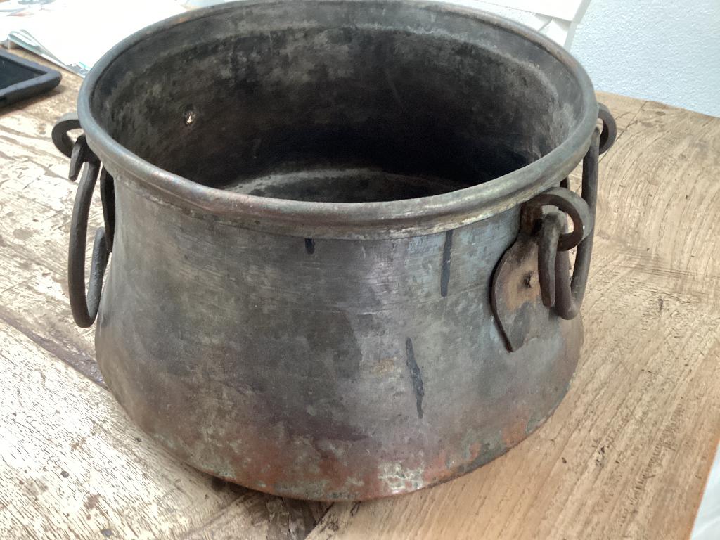 Antieke grote koperen pot meer dan 150 jaar oud, Antiek en Kunst, Antiek | Koper en Brons, Ophalen of Verzenden