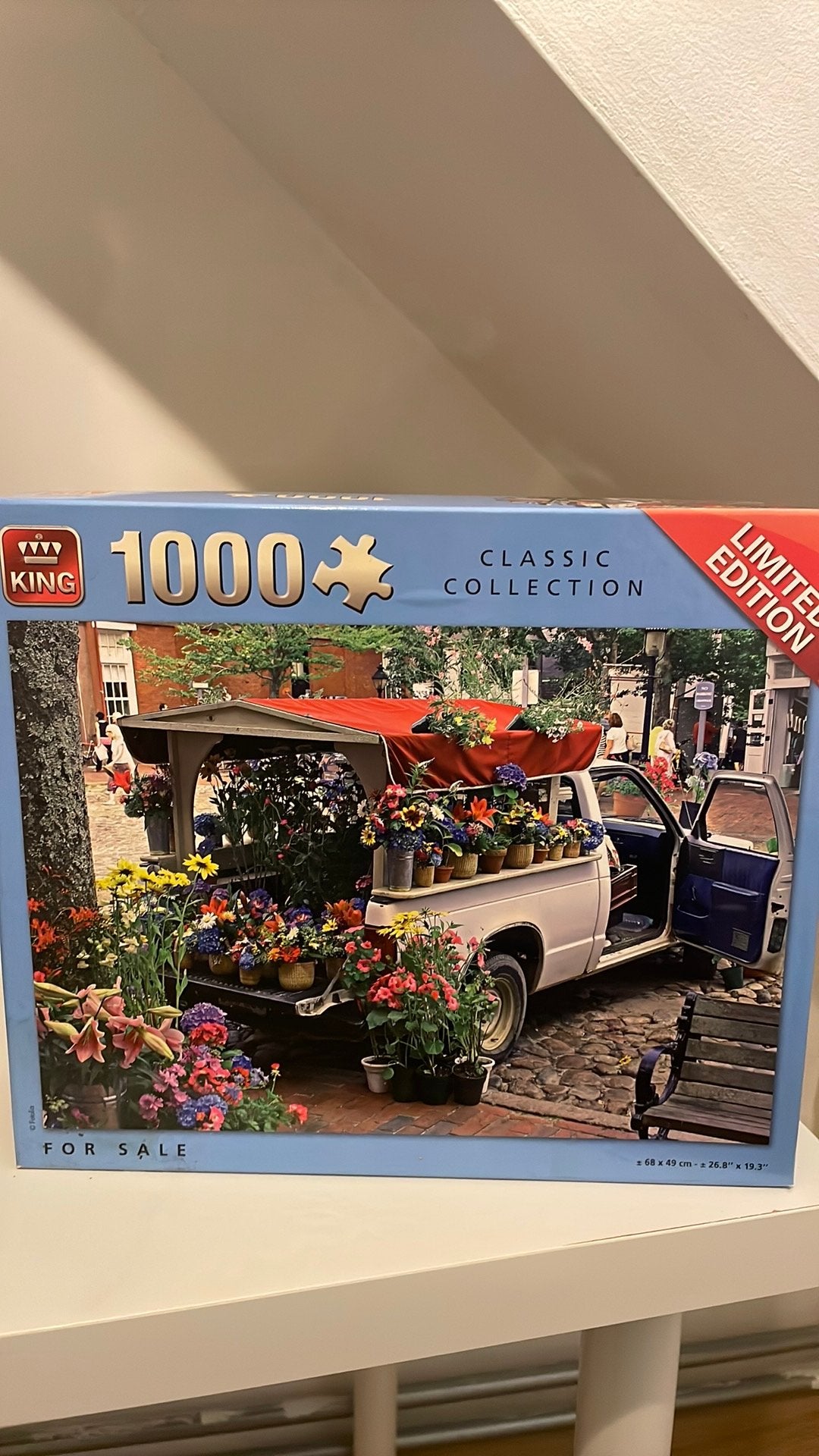 Puzzel 100 stukjes bloemenmarkt, Hobby en Vrije tijd, Ophalen, 500 t/m 1500 stukjes, Gebruikt