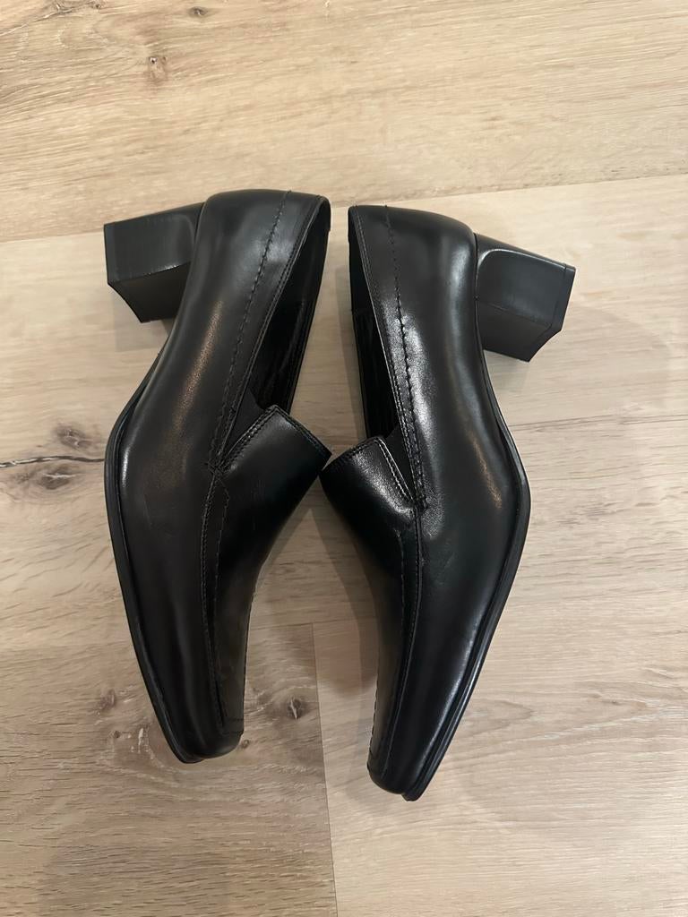 San Marina Paris zwarte leren loafers, Pumps, Verzenden, Zwart, Zo goed als nieuw