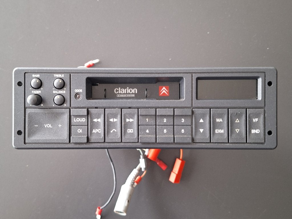 vintage Clarion PU-9427A youngtimer Citroen XM auto-radio, Ophalen of Verzenden, Gebruikt