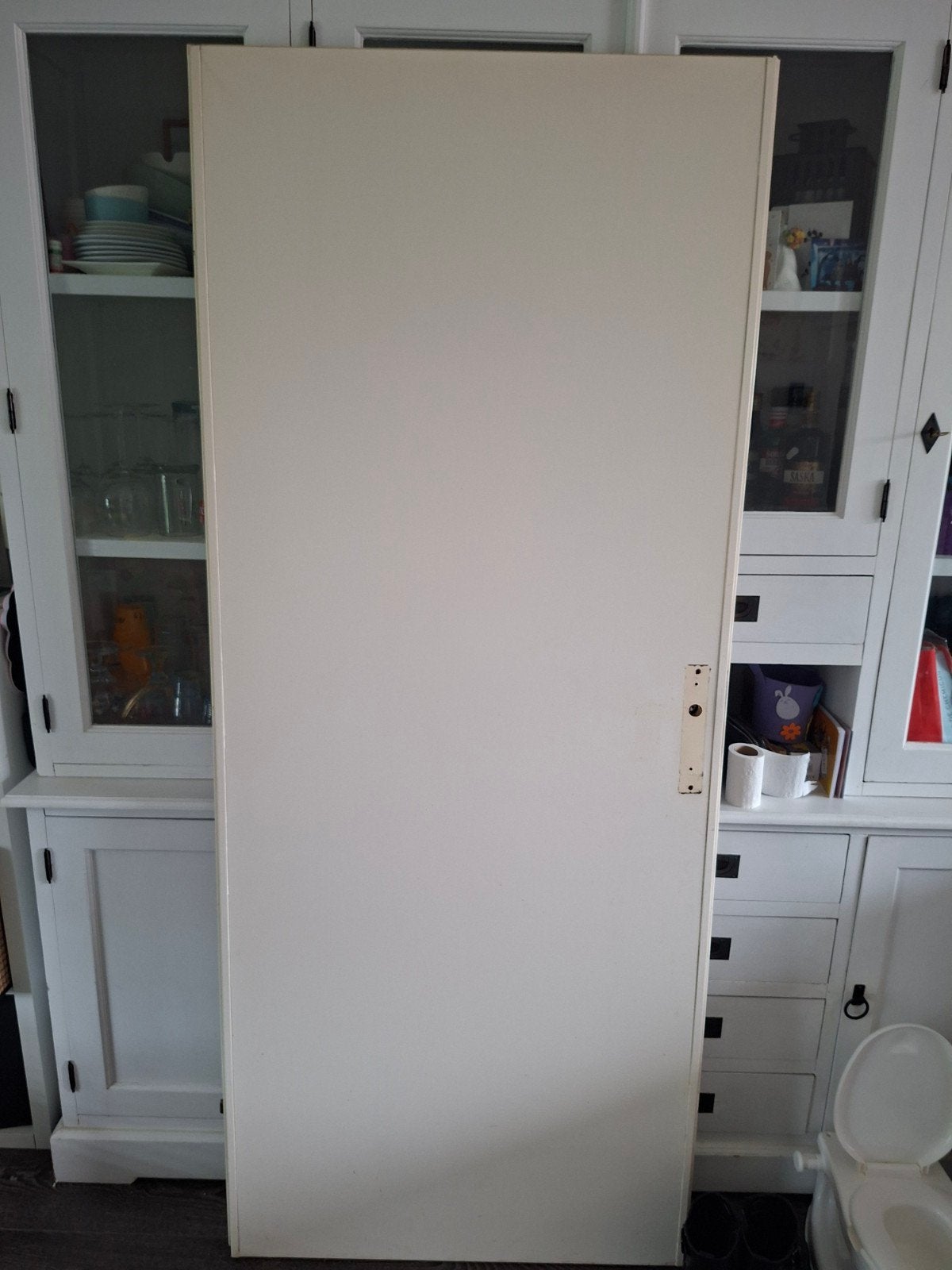 Opdekdeur rechtsdraaiend 201x83 cm, Ophalen, Gebruikt, 80 tot 100 cm, Binnendeur
