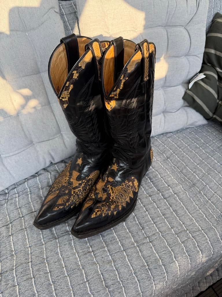 Sendra cowboylaarzen met slangenprint python!, Kleding | Dames, Schoenen, Zwart, Lage of Enkellaarzen, Ophalen of Verzenden, Gedragen