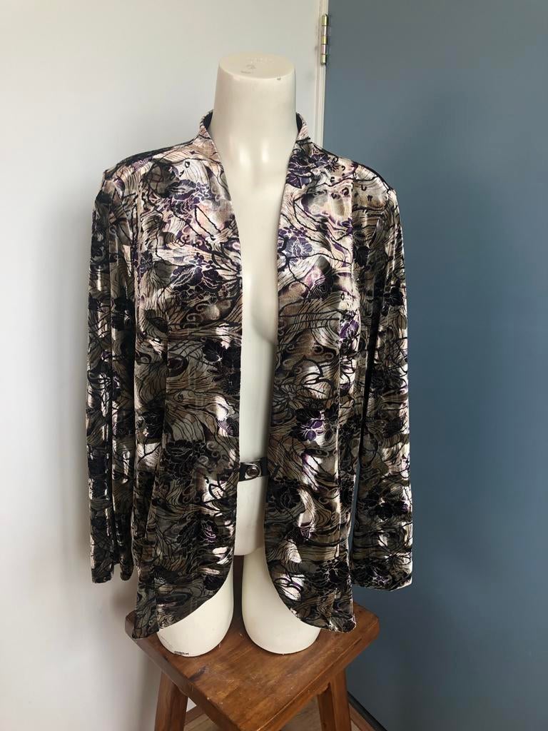 Sommermann paars zilver fluweel velvet chique jasje 44/46, Kleding | Dames, Sommermann, Paars, Maat 42/44 (L), Ophalen of Verzenden