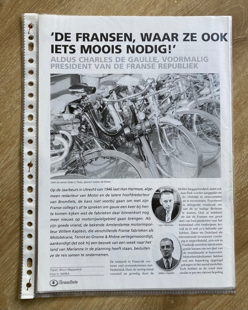 Map met documentatie over Franse merken Bromfietsen, Verzenden, Zo goed als nieuw