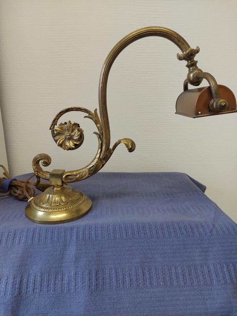 Antieke Franse notaris- of bankierslamp t.k., Ophalen
