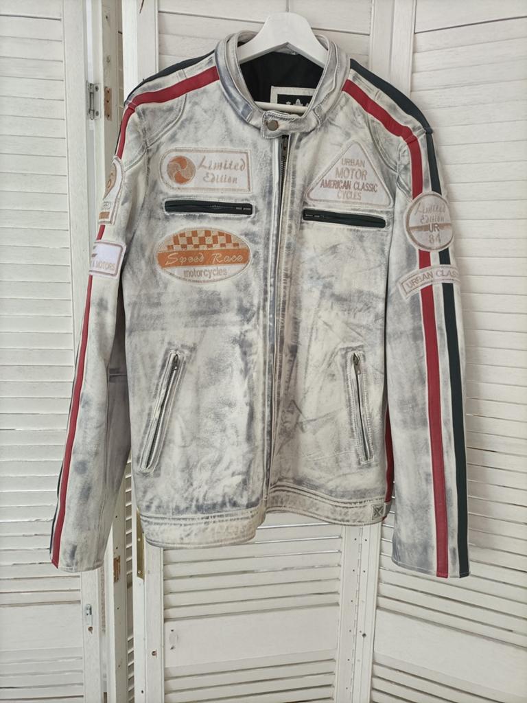 Urban 5884 Leren Bikerjas 100% Lamsleer Nieuw!, Maat 52/54 (L), Nieuw, Ophalen of Verzenden, Urban