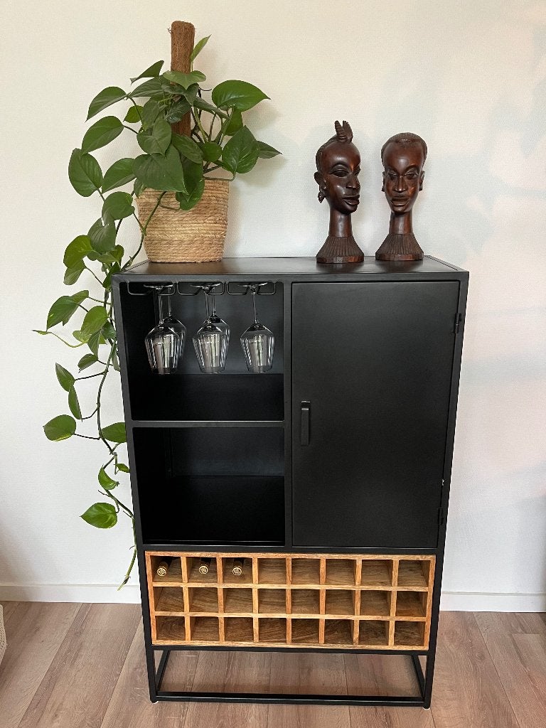 Wijnkast, Huis en Inrichting, Ophalen, 15 tot 25 flessen, Zo goed als nieuw, 75 – 100