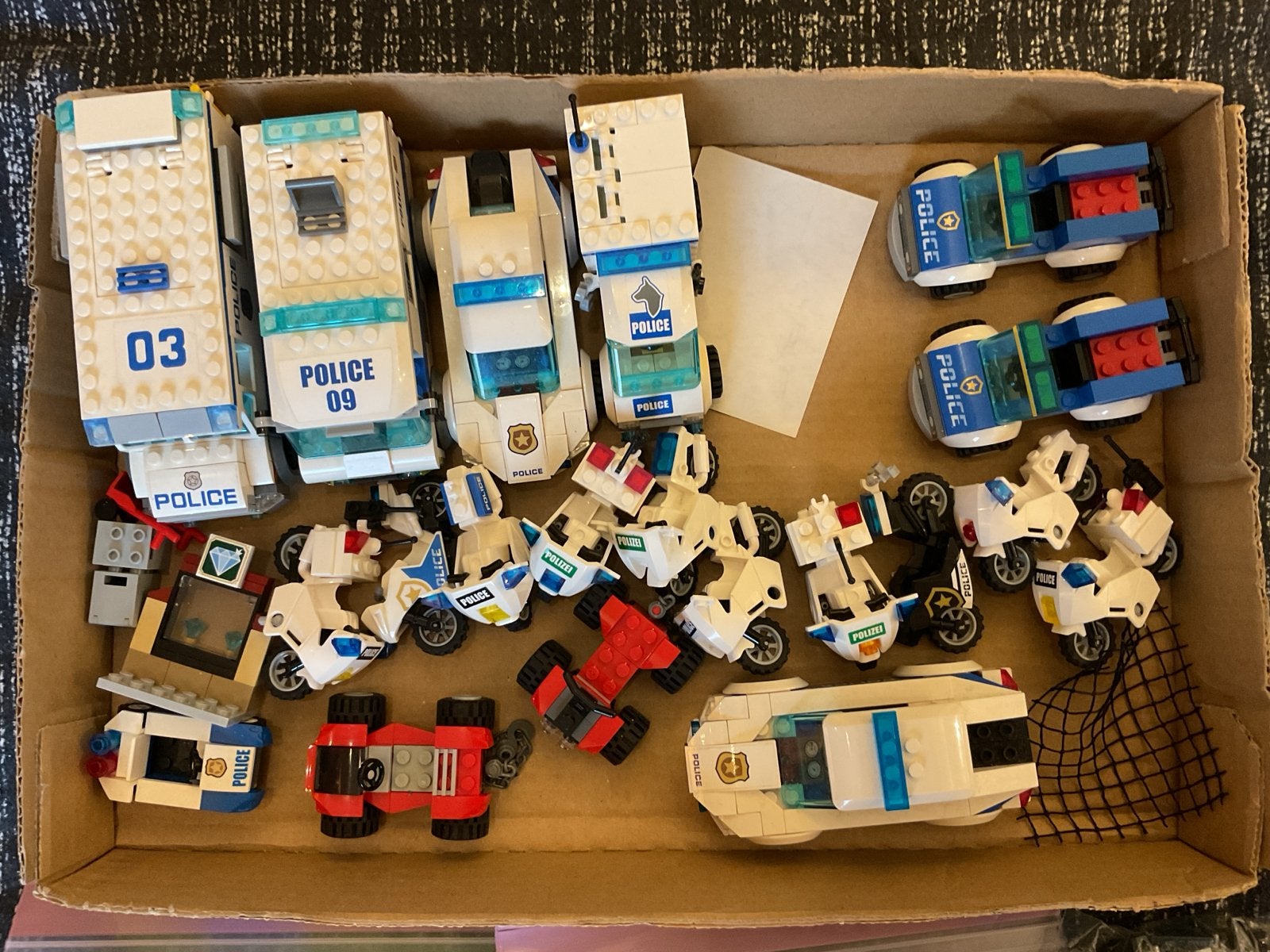 LEGO politie auto’s + 60138, 60206 (2x), 60207, 60209, 60067, Ophalen, Inclusief minifiguren, Lego, Complete set