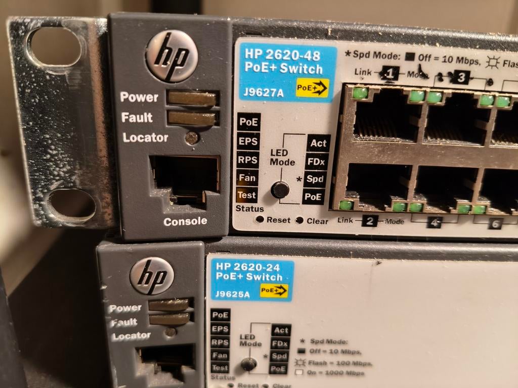 HP PoE netwerk switches, 24/48 ports, Ophalen