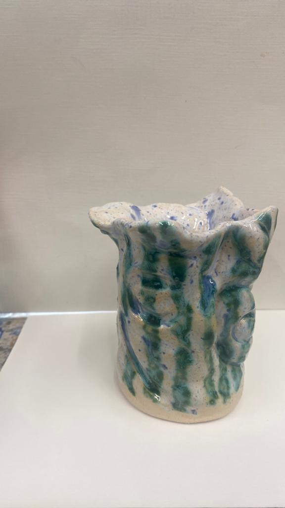 Hand gemaakte ceramic vaas, Antiek en Kunst, Ophalen of Verzenden