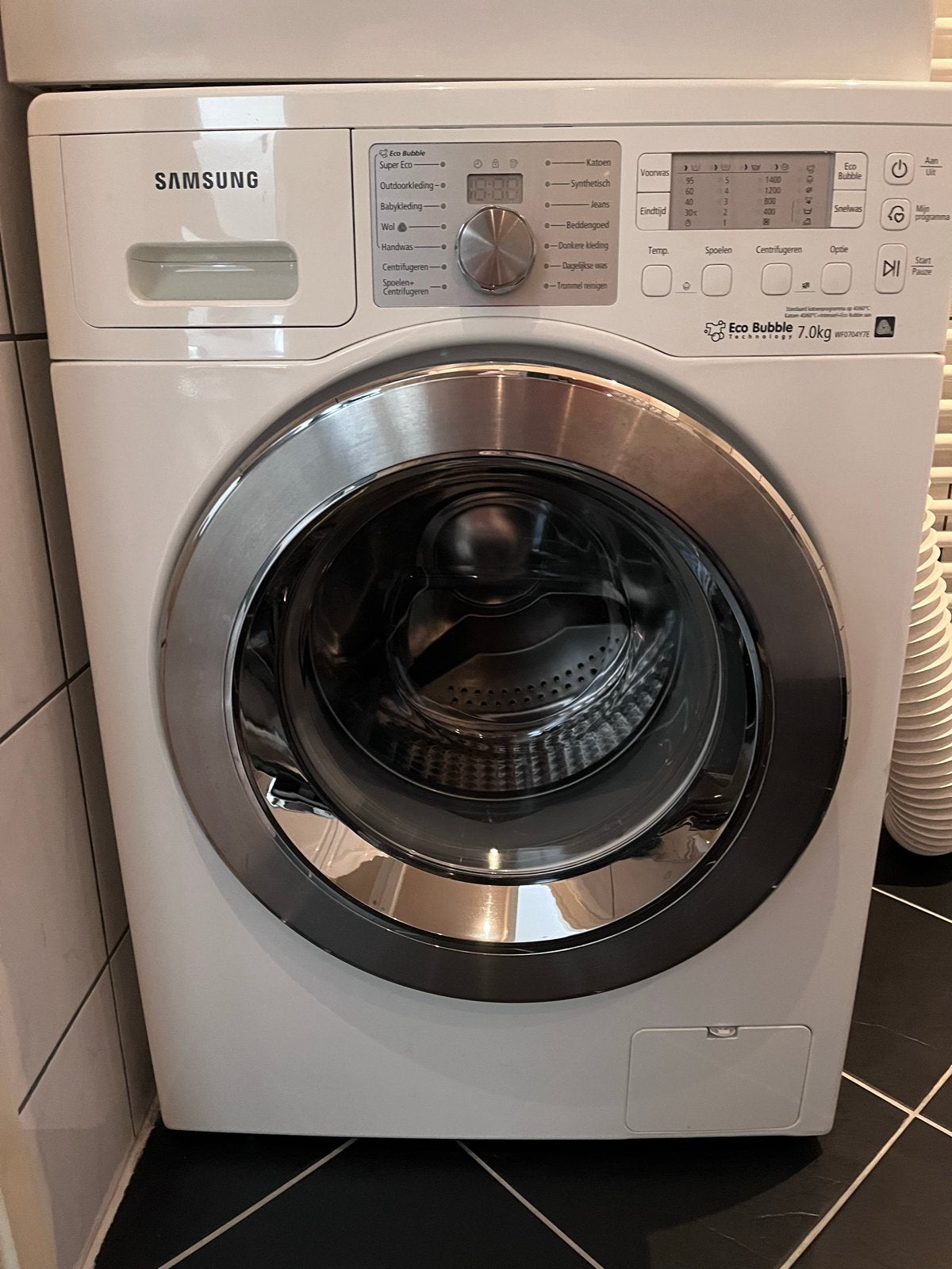 Samsung Eco Bubble Wasmachine 7.0KG, Ophalen, Zo goed als nieuw, Voorlader, Kort programma