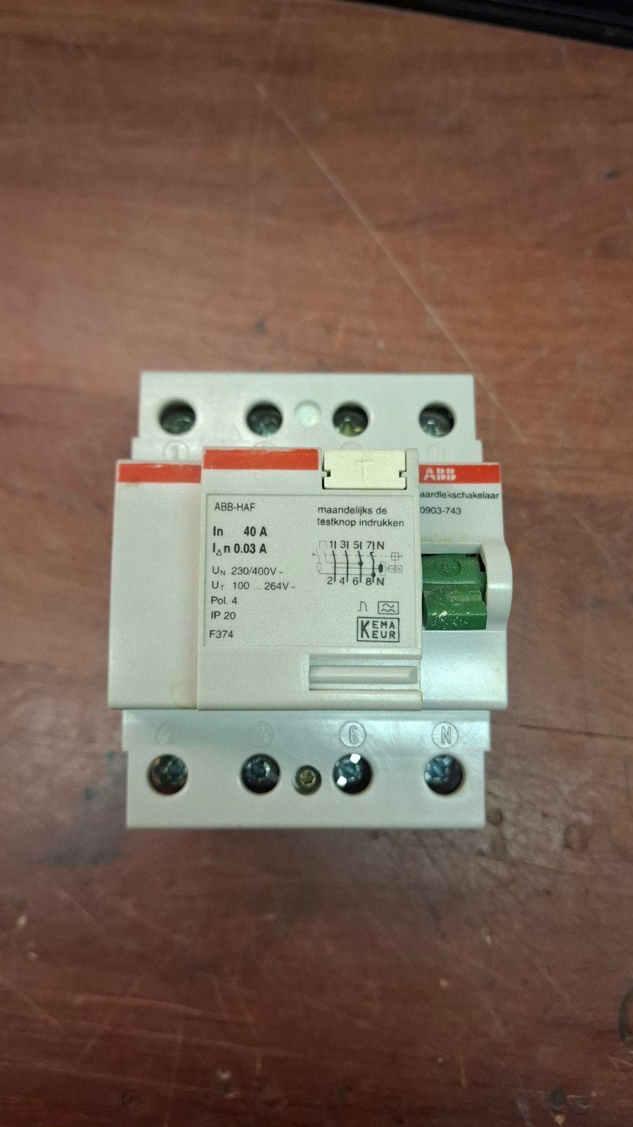 ABB-HAF 3-fase aardlekschakelaar 40A 0.03A, Ophalen of Verzenden