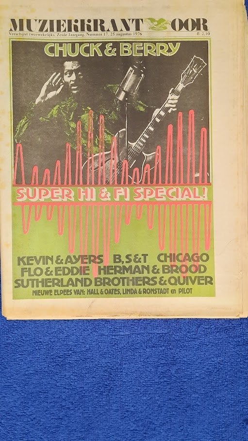 OOR 17-1976 Chuck Berry Hi-fi special Kevin Ayers Chicago Fl, Ophalen of Verzenden, Zo goed als nieuw, Muziek, Film of Tv