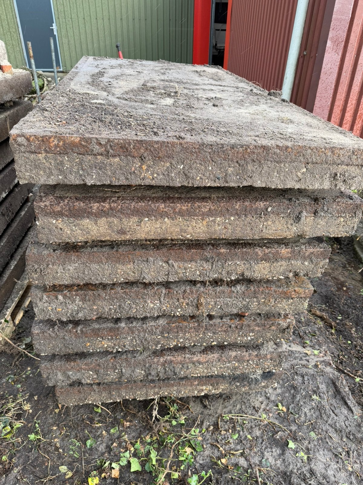 Stelcon platen 100x200cm 7 stuks, Tuin en Terras, Ophalen, Zo goed als nieuw, Beton, Overige typen