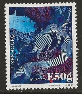 Luxemburg 107, legende zeemeermin CEPT, Verzenden, Luxemburg, Gestempeld