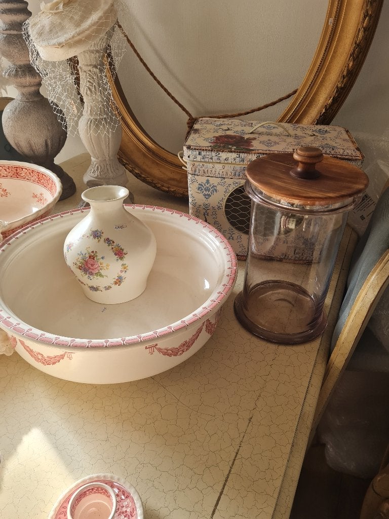 Antieke grote schaal Villeroy & Boch foto 1 t/m 5