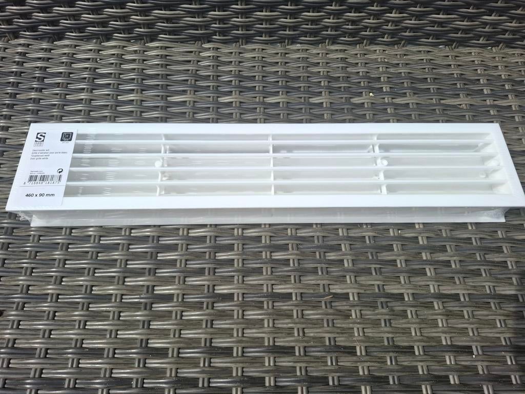 Nieuw wit deurrooster 460 x 90 mm, Ophalen of Verzenden