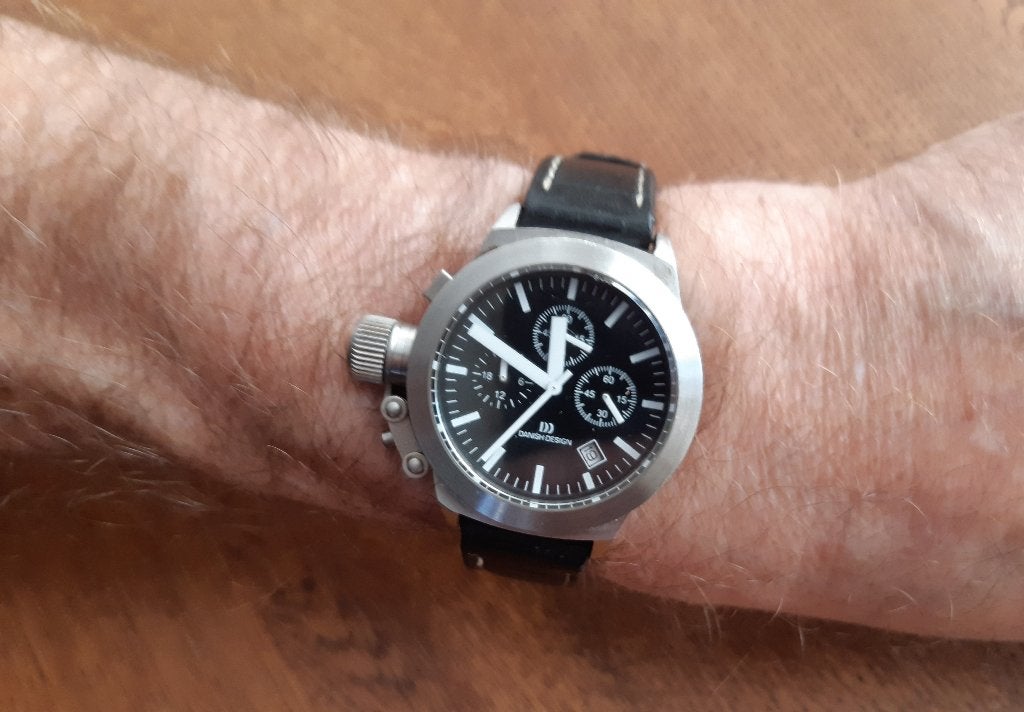 Heren horloge Danish Design, Sieraden, Tassen en Uiterlijk, Horloges | Heren, Overige merken, Leer, Staal, Polshorloge