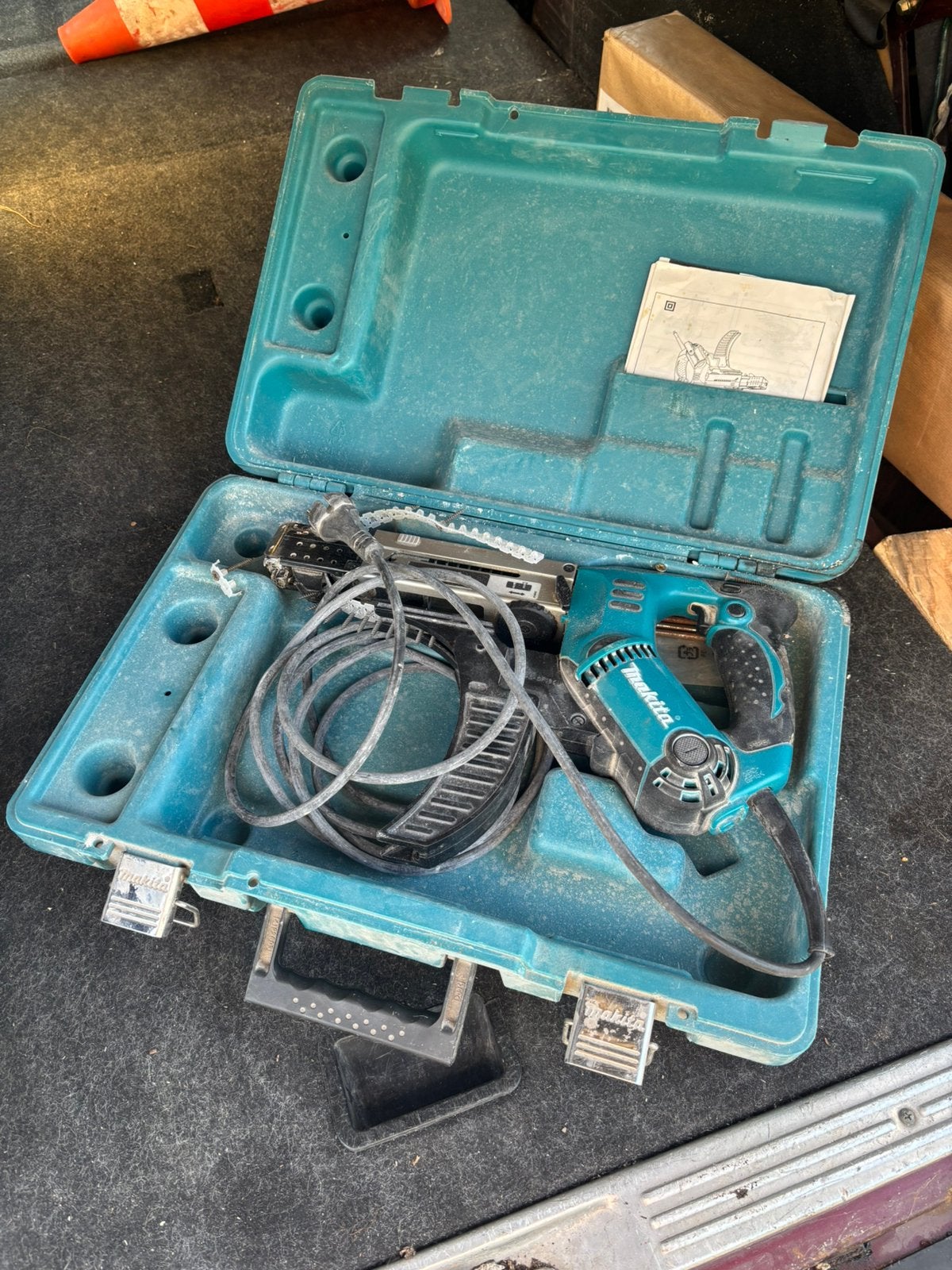 Bandschroefmachine Makita gips, Ophalen, Gebruikt