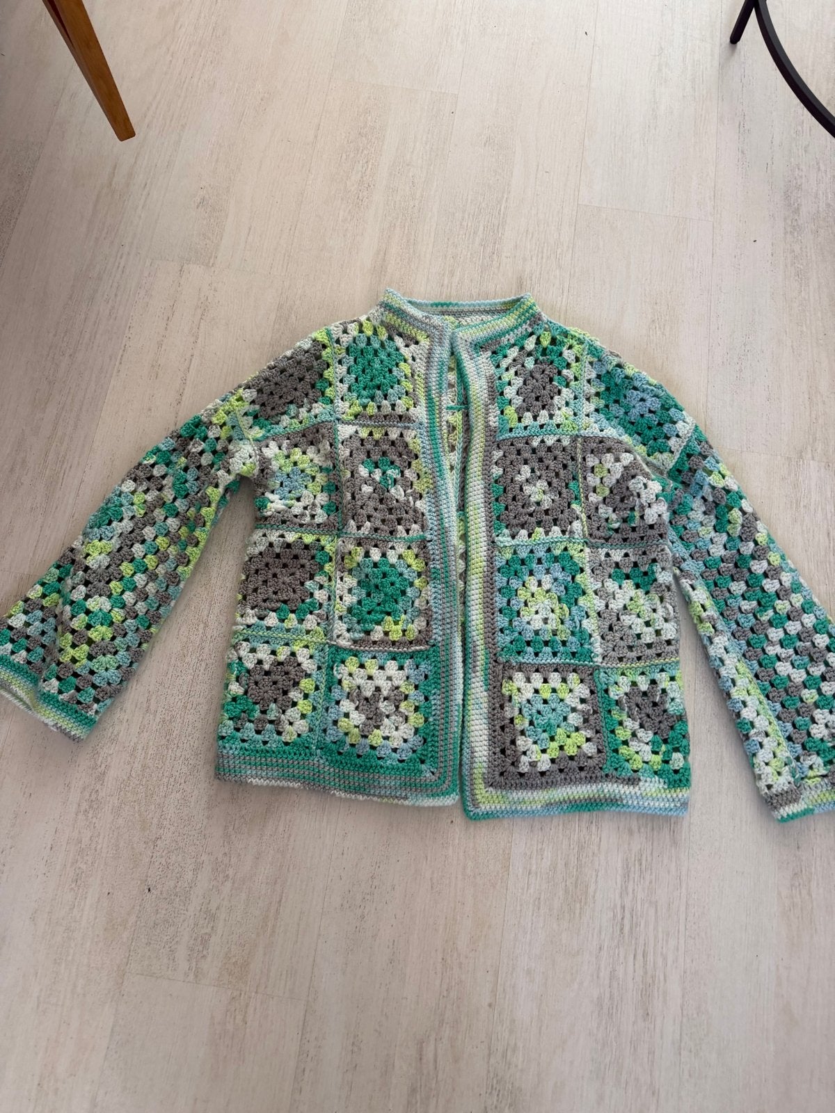 Handgemaakt gehaakt vest, Ophalen of Verzenden, Zo goed als nieuw, Maat 38/40 (M), Meerkleurig