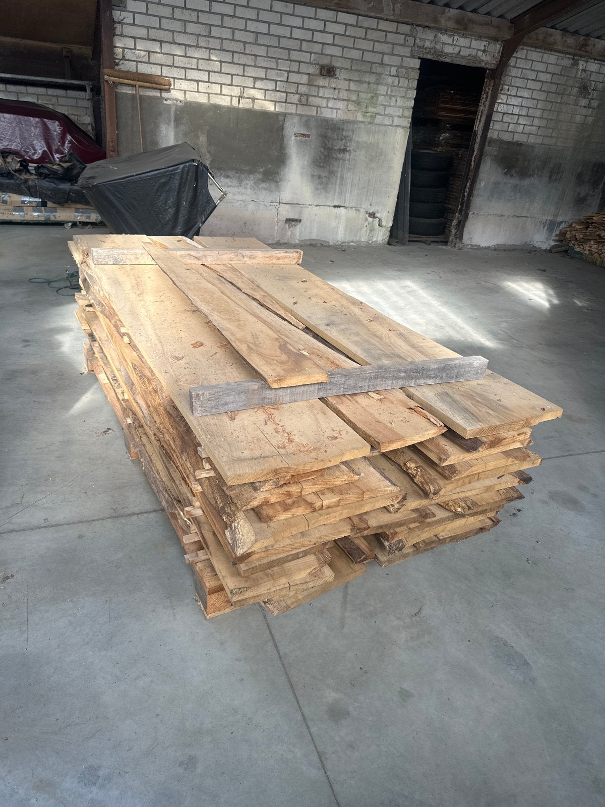 Eiken Houten planken - Diverse breedtes, Doe-het-zelf en Verbouw, Ophalen, Gebruikt, 25 tot 50 mm, Eiken
