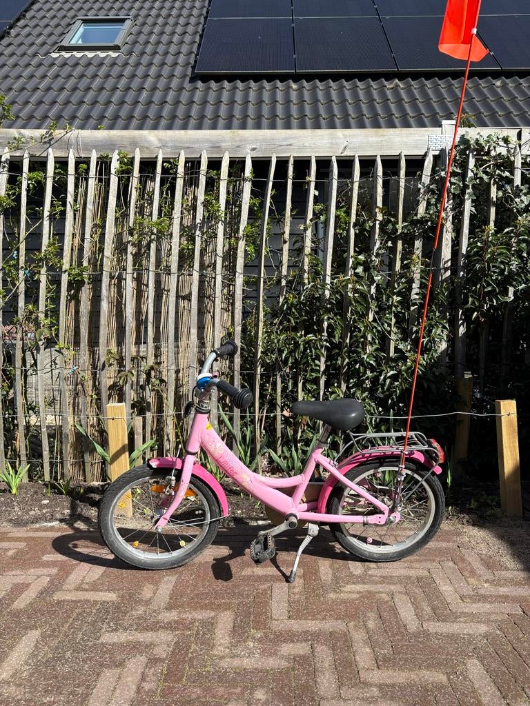 Roze Puky Princess Lillyfee meisjesfiets 12 inch, Ophalen, Gebruikt, 14 inch of minder, Handrem