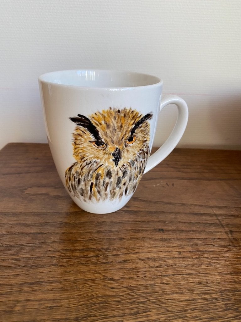 Mok met uil - nieuw, Nieuw, Ophalen of Verzenden, Overige stijlen, Kop(pen) en/of Schotel(s)