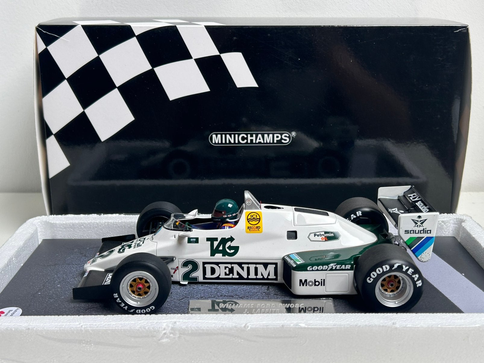 1/18 Minichamps Williams Ford FW08C J. Laffite 1983 formule1, Ophalen of Verzenden