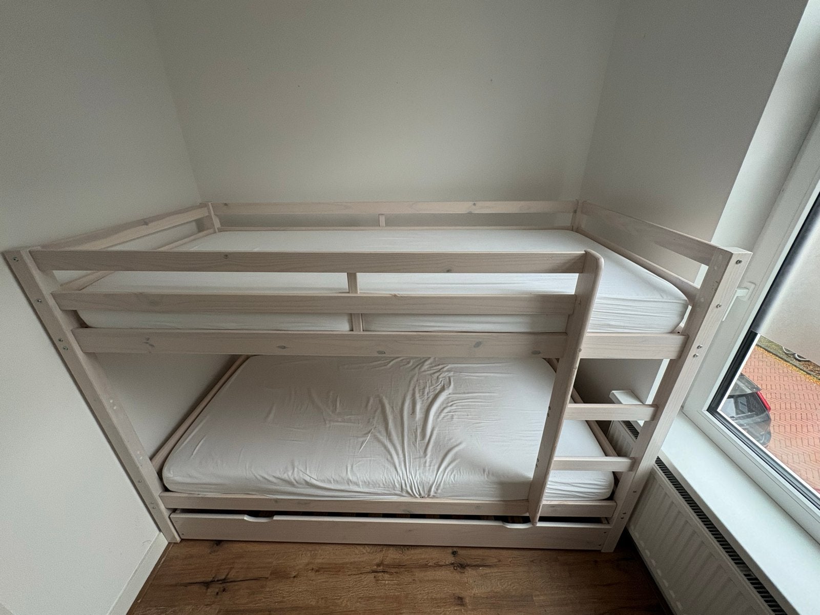 Stapelbed 90x200 met 2 matrassen - Prima staat, Ophalen, 90 cm, Tweepersoons, Zo goed als nieuw
