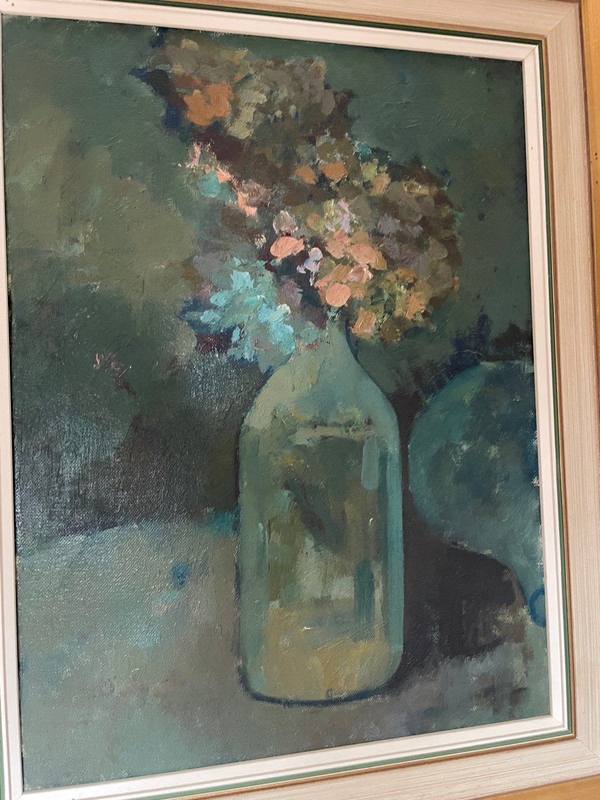 Schilderij van Poppe Damave - Stilleven met bloemen 30x40 cm, Ophalen, Doek, Stilleven, Impressionistisch