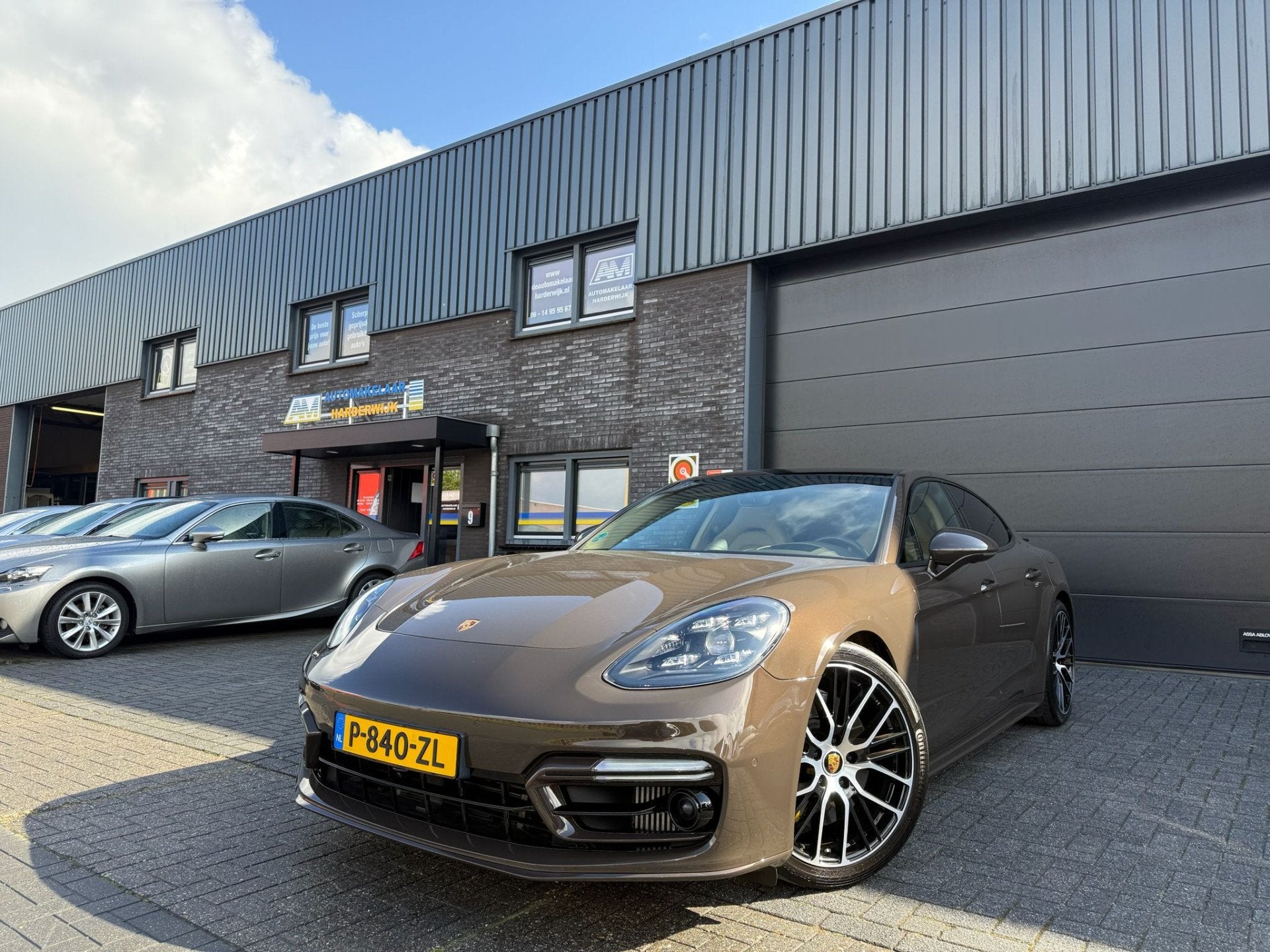 Porsche Panamera 2.9 4 E-Hybrid Platinum Edition | 2E EIGENA, Auto's, Porsche, Automaat, 136 pk, Gebruikt, Bruin