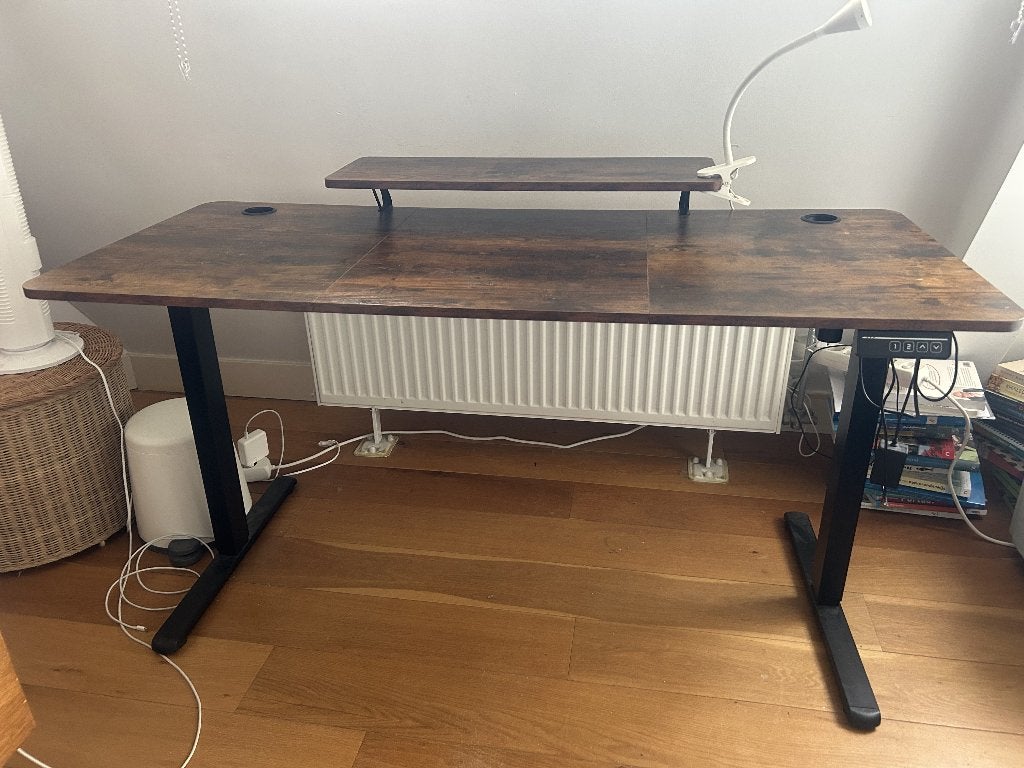 Devoko elektrisch bureau met error, Ophalen, Zit-sta bureau, Gebruikt, Hout