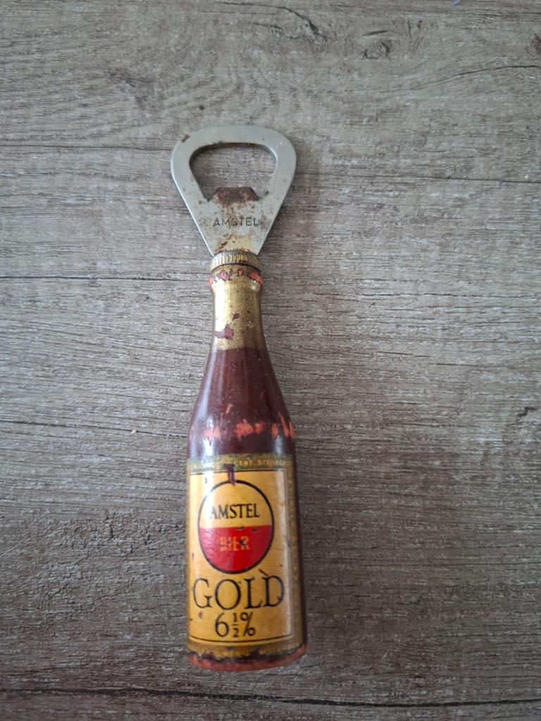 Vintage Amstel Gold flesopener - Uniek verzamelobject, Ophalen of Verzenden