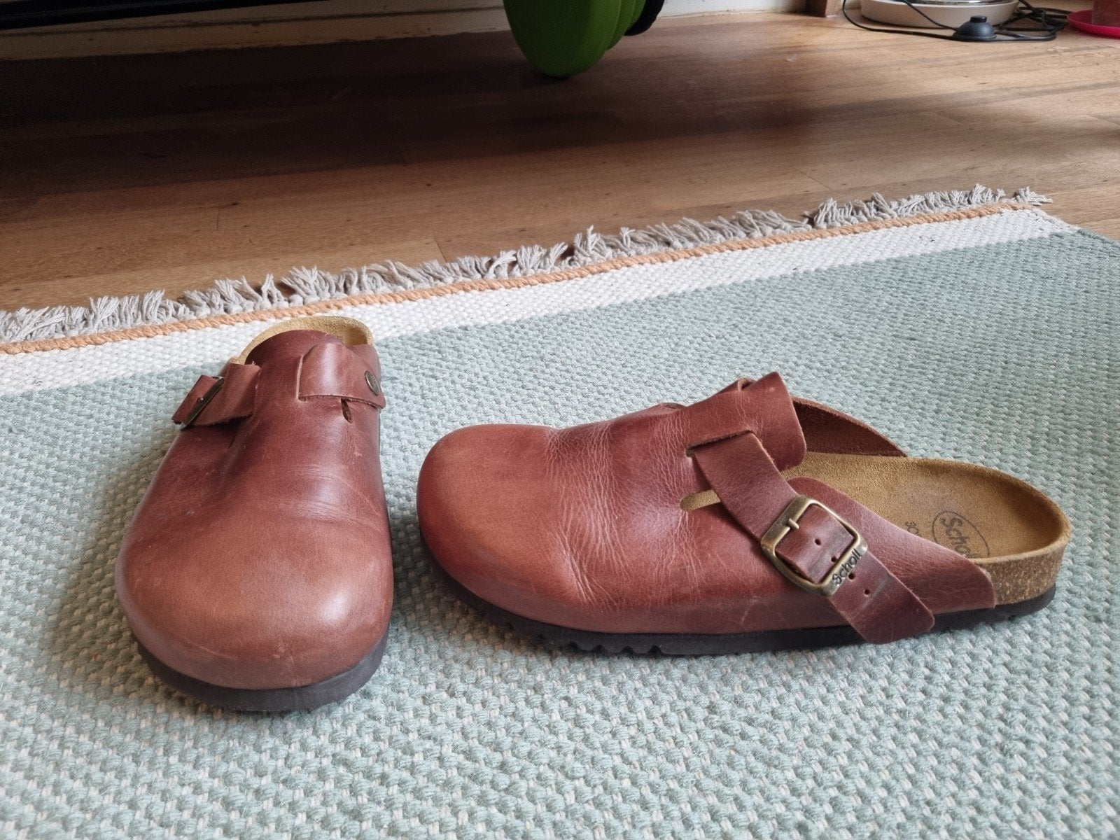 Scholl ergonomische leren klompen sandalen maat 41, Kleding | Dames, Schoenen, Slippers, Scholl, Bruin, Ophalen of Verzenden