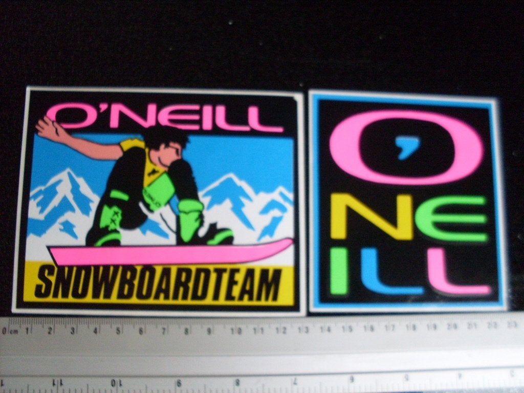 2x sticker o'neil snowboard team logo, Verzenden, Zo goed als nieuw, Merk