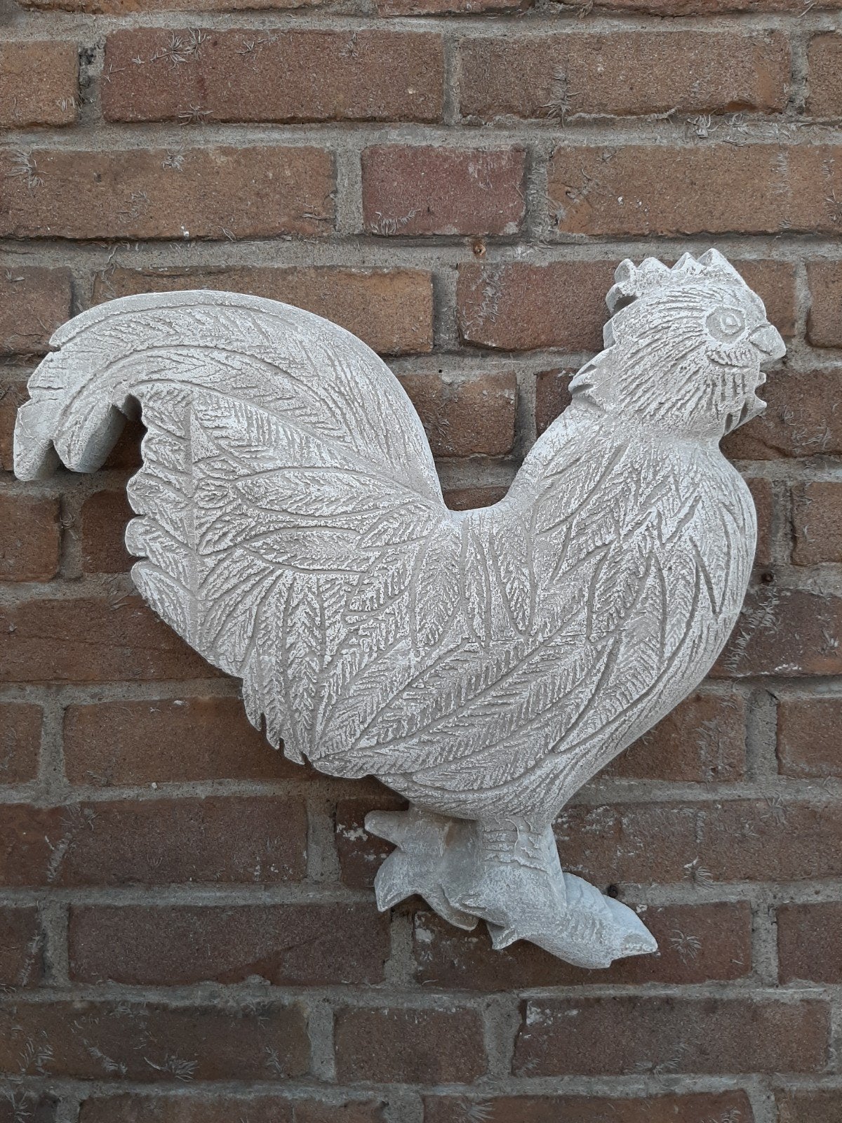 Haan wanddecoratie betonnen beeld tuinbeeld beton, Tuin en Terras, Ophalen