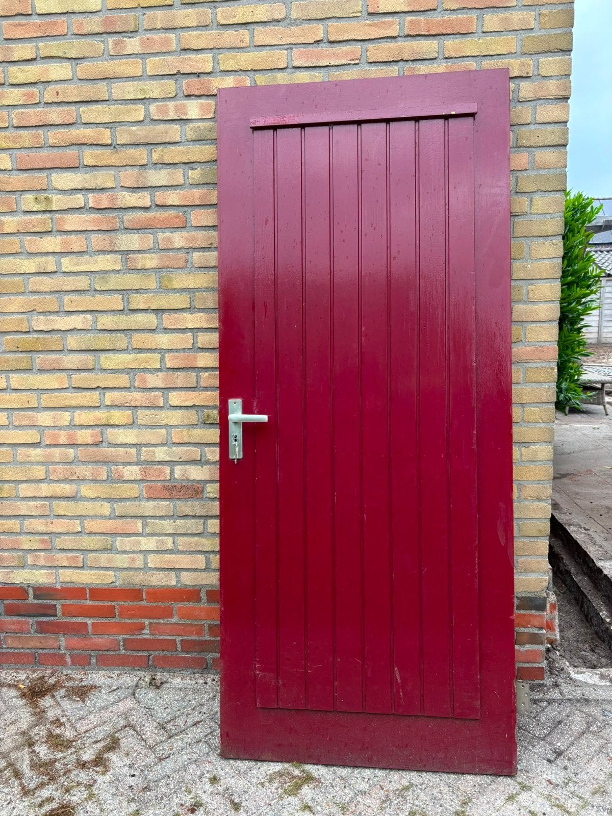 Hardhouten schutting/tuindeur, Tuin en Terras, Tuinpoorten, Ophalen, Gebruikt, 200 cm of meer, Minder dan 100 cm