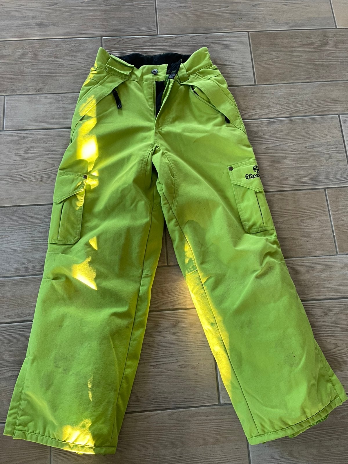 Groene skibroek maat 152, Ophalen, Gedragen, Overige maten, Broek